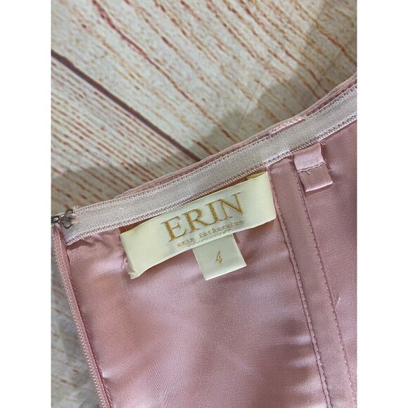 Erin Featherstone Women's Watercolor Pink Rose Watercolor Chiffon Dress - 4 - Picture 14 of 14